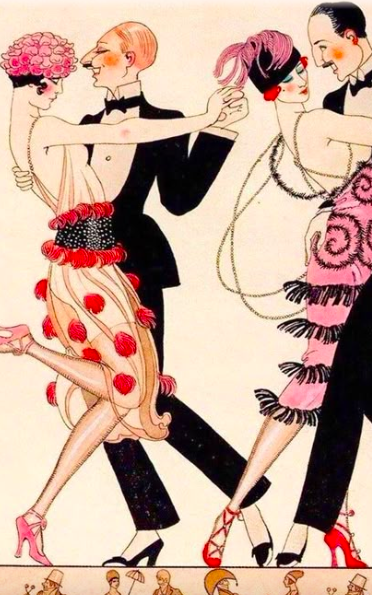 George Barbier, The Tango (ca 1920-talet). Källa: Bridgeman Images.